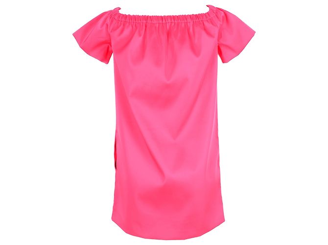 Maje Off-Shoulder Mini Kleid aus rosa Polyester Pink - Ansicht 3