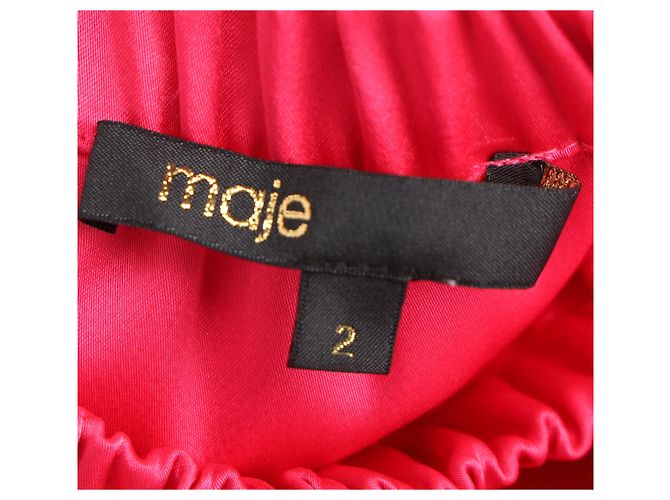 Maje Off-Shoulder Mini Kleid aus rosa Polyester Pink - Ansicht 4