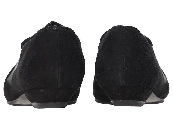Mocassini a punta affusolata in scamosciato nero Acne Studios - vista 3