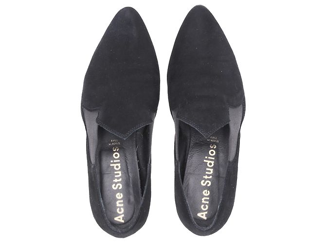 Mocassini a punta affusolata in scamosciato nero Acne Studios - vista 5