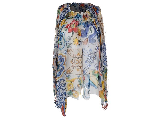 Camicia a maniche lunghe stampata Dolce & Gabbana multicolore in seta - vista 2
