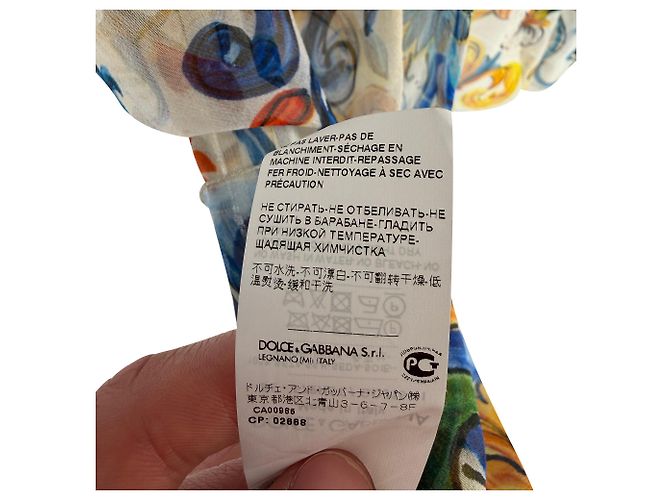 Camicia a maniche lunghe stampata Dolce & Gabbana multicolore in seta - vista 5