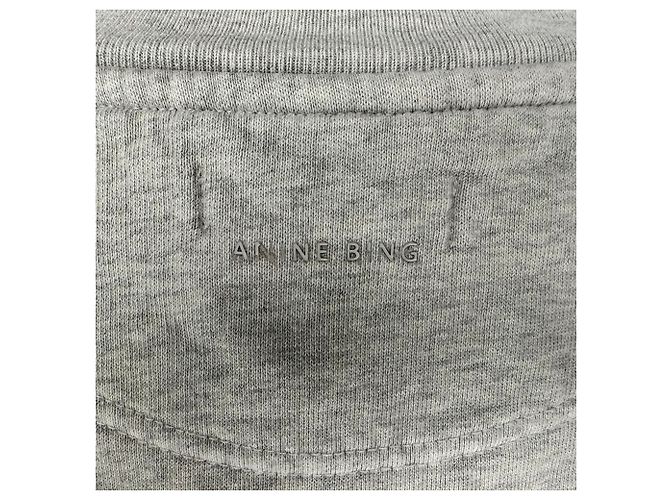 Sudadera de cuello redondo Anine Bing Sport en algodón gris - vista 4