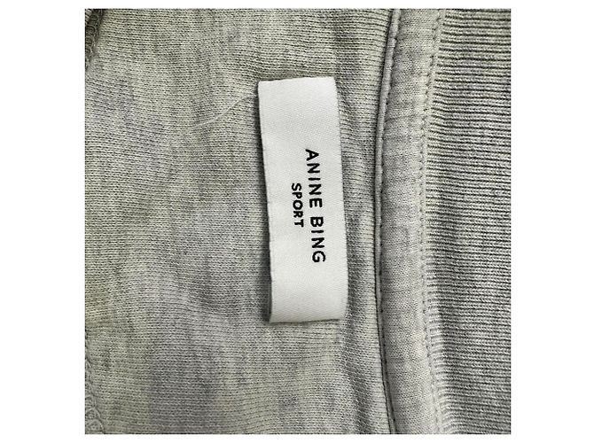 Sudadera de cuello redondo Anine Bing Sport en algodón gris - vista 5