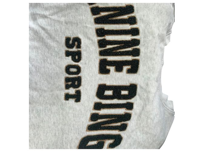 Sudadera de cuello redondo Anine Bing Sport en algodón gris - vista 6