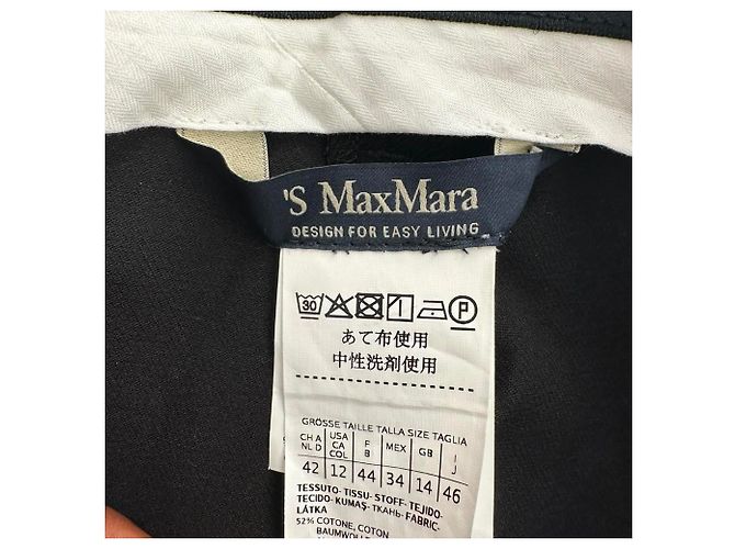 Pantalones S Max Mara en algodón negro - vista 3