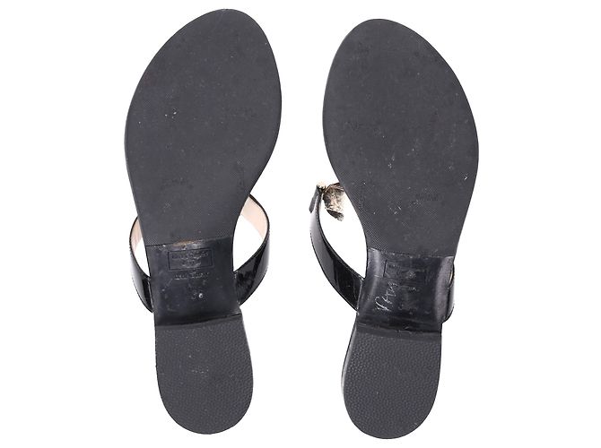 Sandali slide Versace Medusa Logo-Plaque in pelle nera Nero - vista 6