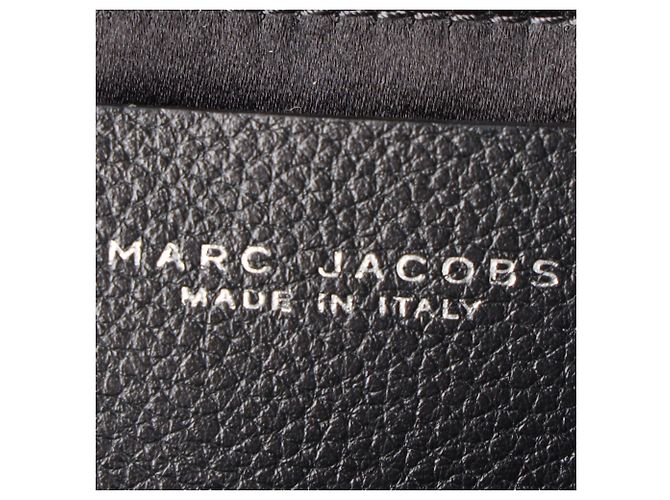 Marc Jacobs Vanity Pouch Tasche aus schwarzem Leder - Ansicht 9