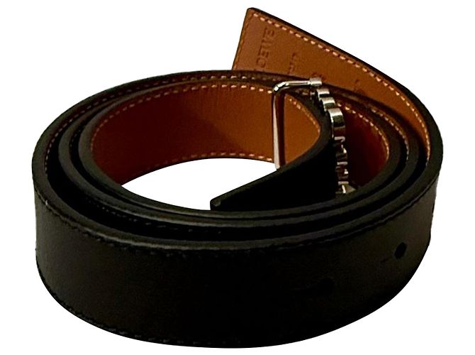Cinturón Anagram en cuero negro Loewe - vista 6