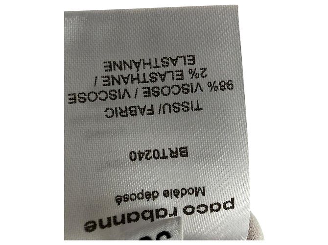 Paco Rabanne Rollkragen-Top mit Spitzenmuster in Gelb, Polyamid - Ansicht 12