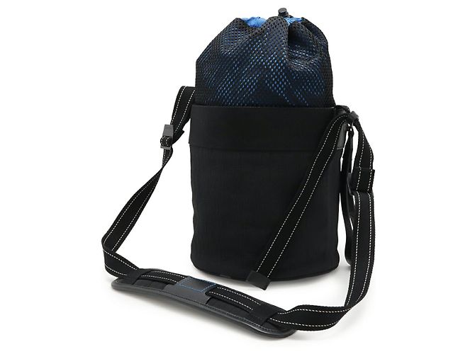 Borsa a tracolla in nylon Bottega Veneta Nero Blu - vista 2
