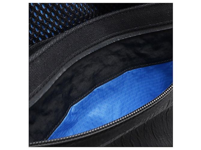 Borsa a tracolla in nylon Bottega Veneta Nero Blu - vista 9