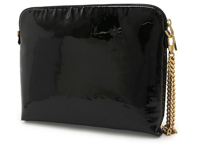 Clutch in pelle lucida Versace Nero - vista 2