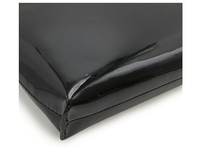 Clutch in pelle lucida Versace Nero - vista 3