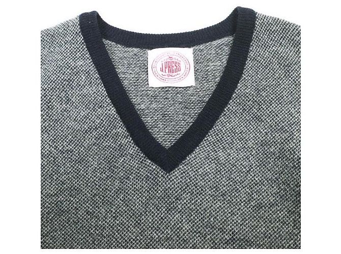 Autre Marque J.PRESS Super Geelong Wool V Neck Knitwear Blue Navy blue - view 4