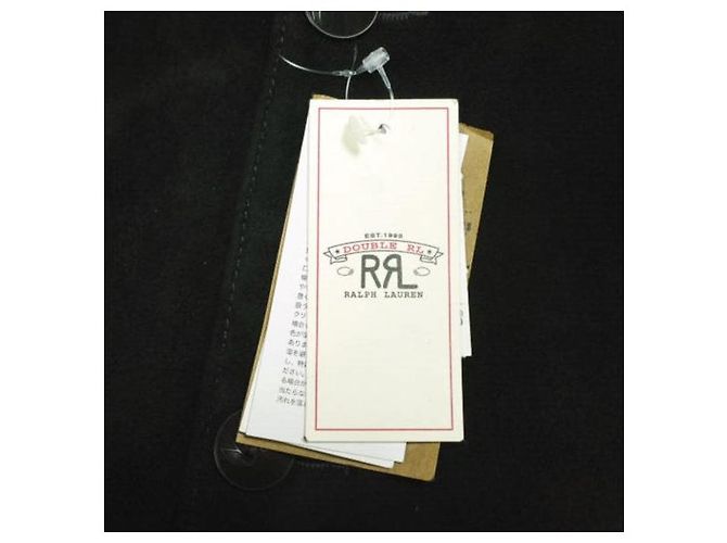 Ralph Lauren Chaqueta RRL de ante de piel de ciervo Negro - vista 3