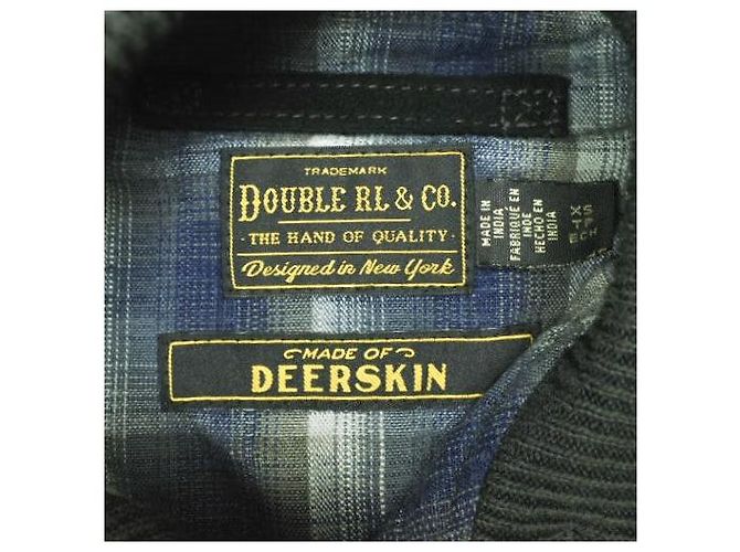 Ralph Lauren Chaqueta RRL de ante de piel de ciervo Negro - vista 4