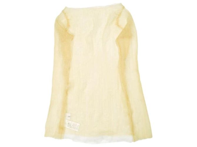 Autre Marque Top in nylon e poliestere trasparente con scollo a barca JANE SMITH Beige - vista 2