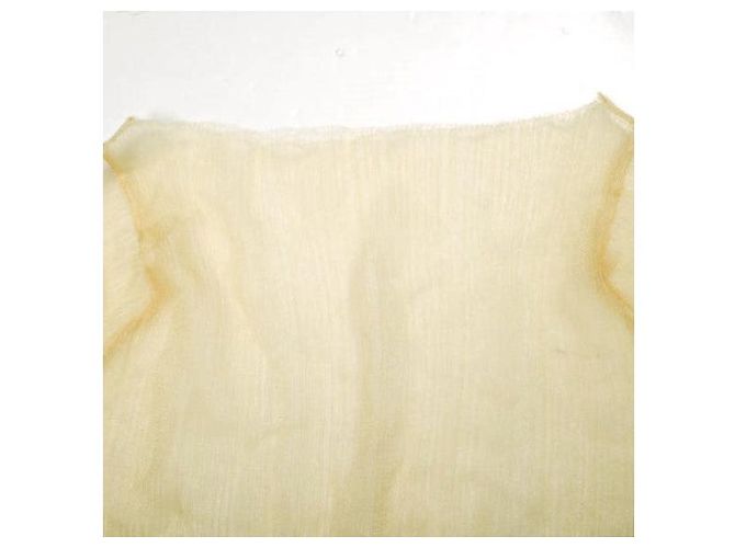 Autre Marque Top in nylon e poliestere trasparente con scollo a barca JANE SMITH Beige - vista 4