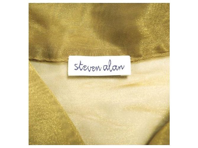 Autre Marque Camicia Steven Alan CHAMBRAY ORGANDY SHIRT Giallo Senape - vista 4