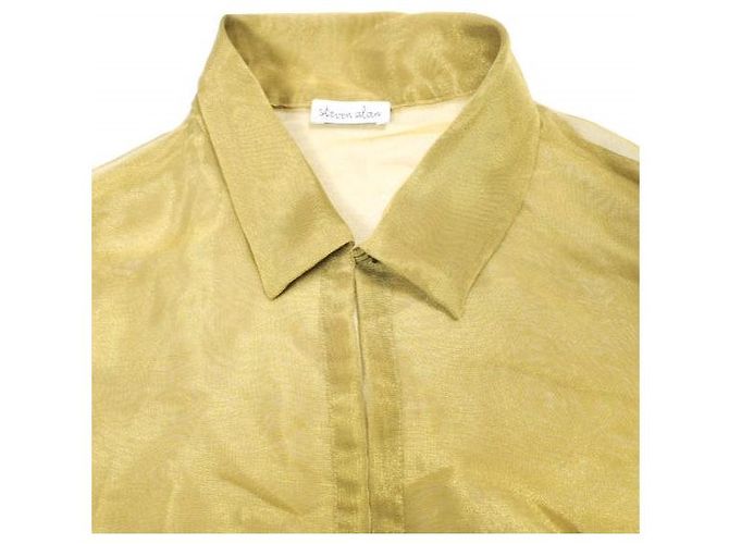 Autre Marque Camicia Steven Alan CHAMBRAY ORGANDY SHIRT Giallo Senape - vista 5