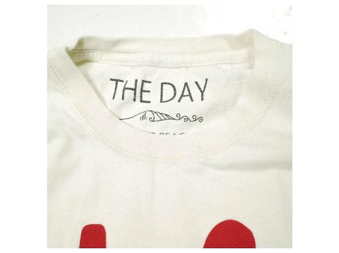 Autre Marque Camiseta de algodón THE DAY ON THE BEACH Blanco Blanco roto - vista 4