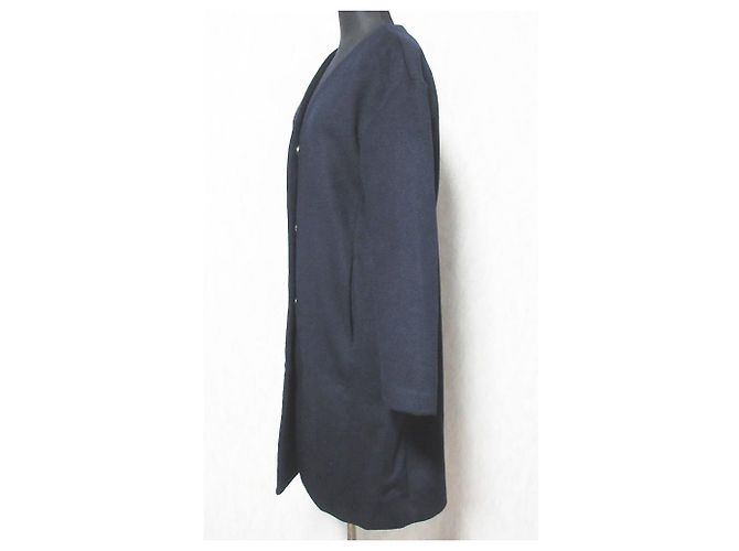 Autre Marque Abrigo sin cuello GALLARDAGALANTE Azul Azul marino - vista 3