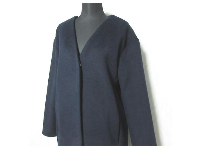 Autre Marque Abrigo sin cuello GALLARDAGALANTE Azul Azul marino - vista 4