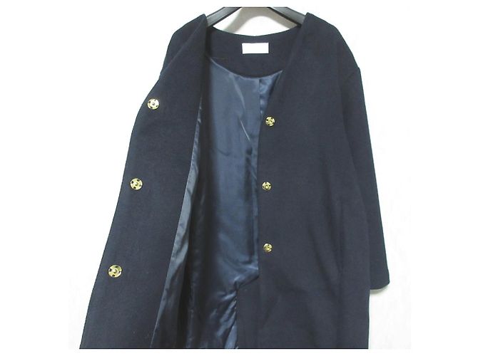 Autre Marque Abrigo sin cuello GALLARDAGALANTE Azul Azul marino - vista 5