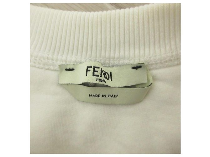 Fendi FILA Collaboration Logo Baumwoll-Sweatshirt Weiß - Ansicht 4