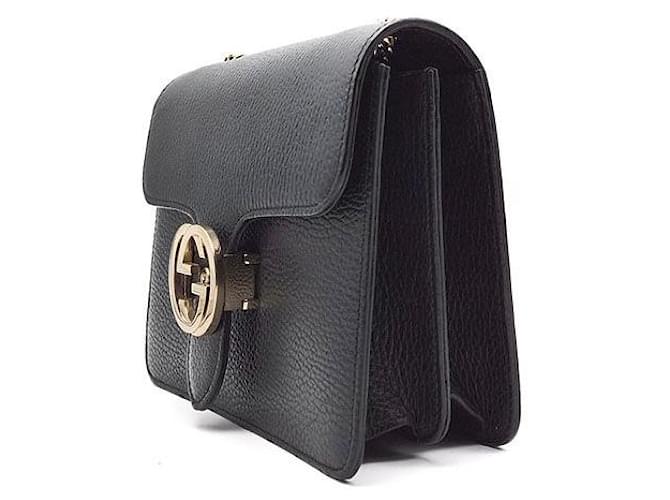 Gucci Borsa a tracolla Interlocking GG Nero - vista 2