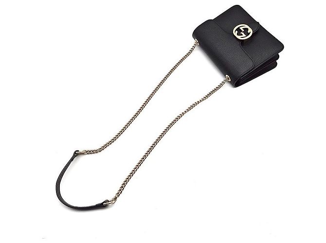 Gucci Borsa a tracolla Interlocking GG Nero - vista 4