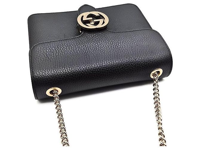 Gucci Borsa a tracolla Interlocking GG Nero - vista 6