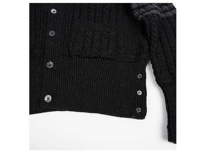 Thom Browne A-Linien Strickjacke mit Zopfmuster Braun - Ansicht 5