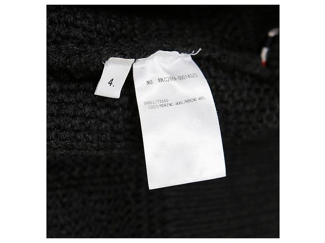Thom Browne A-Linien Strickjacke mit Zopfmuster Braun - Ansicht 9