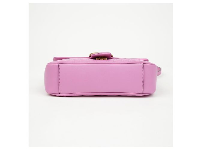 Gucci Piccola borsa a tracolla GG Marmont con catena Porpora - vista 5