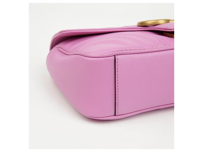 Gucci Piccola borsa a tracolla GG Marmont con catena Porpora - vista 6