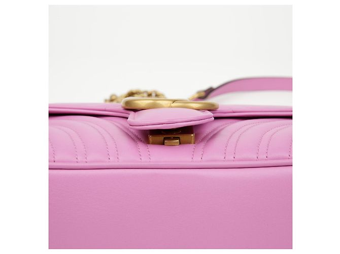 Gucci Piccola borsa a tracolla GG Marmont con catena Porpora - vista 7