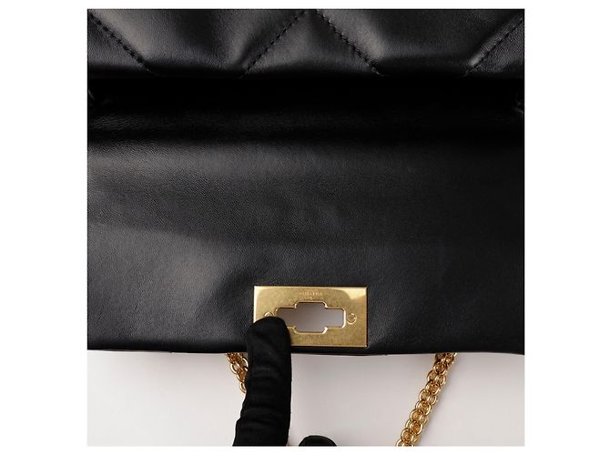 Valentino Borsa Tote e a Spalla in Pelle Grena Roman Stud Nera Nero - vista 10