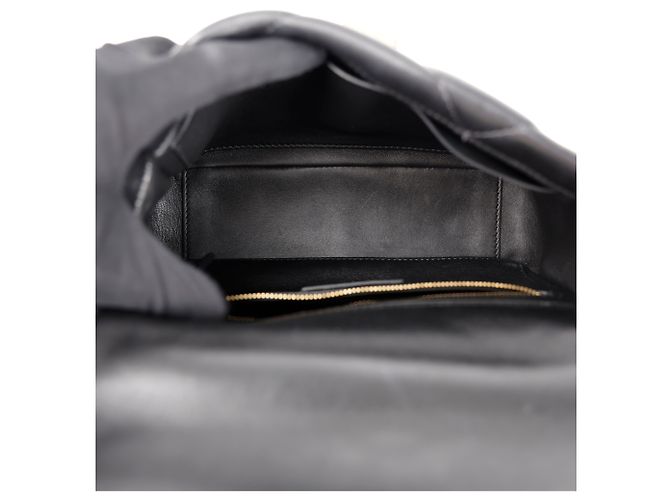 Valentino Borsa Tote e a Spalla in Pelle Grena Roman Stud Nera Nero - vista 9
