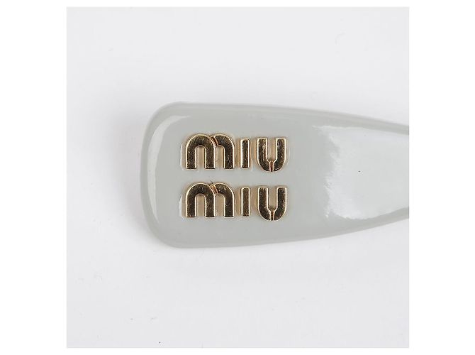 Miu Miu Haarspange mit Logo Grün - Ansicht 3