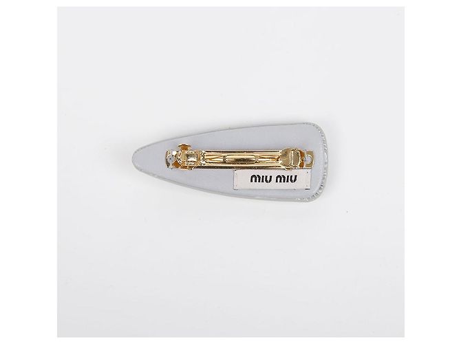Miu Miu Haarspange mit Logo Grün - Ansicht 4