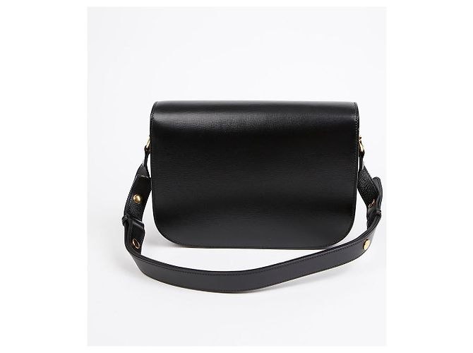Horsebit 1955 Gucci Piccola borsa a tracolla in pelle Horsebit nera Nero - vista 3