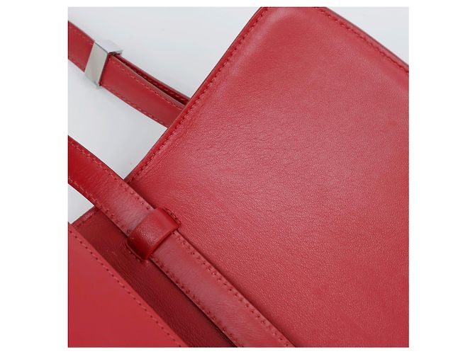 Céline Piccola borsa a tracolla in pelle Classic Box Rosso Argento - vista 13