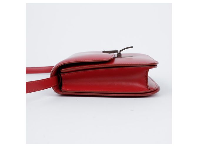 Céline Piccola borsa a tracolla in pelle Classic Box Rosso Argento - vista 4