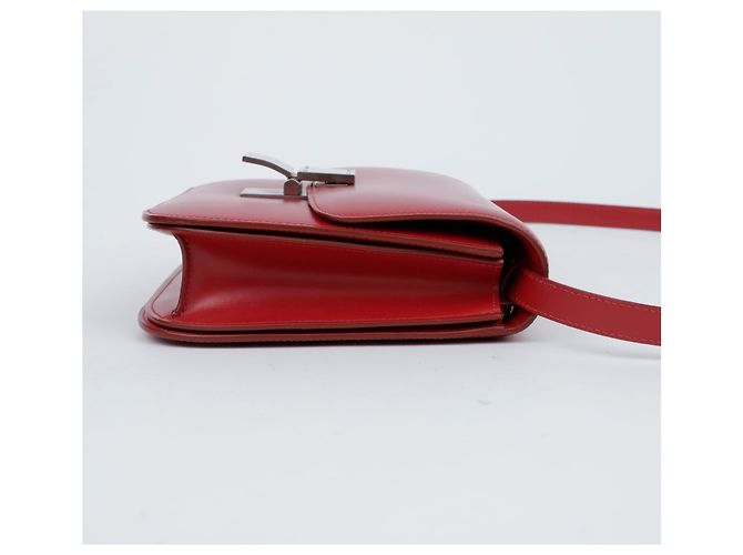 Céline Piccola borsa a tracolla in pelle Classic Box Rosso Argento - vista 7