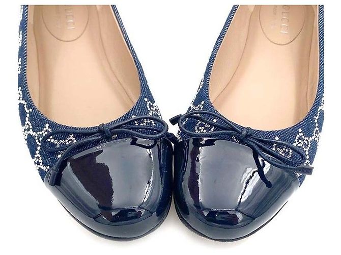 Gucci Scarpe basse con cristalli Blu - vista 2