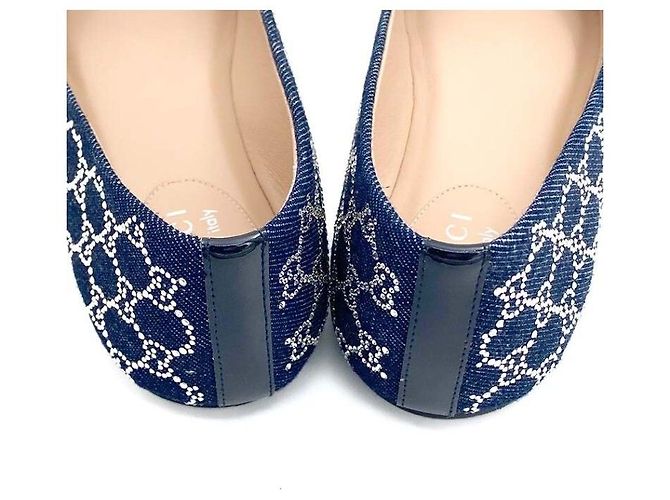 Gucci Scarpe basse con cristalli Blu - vista 3