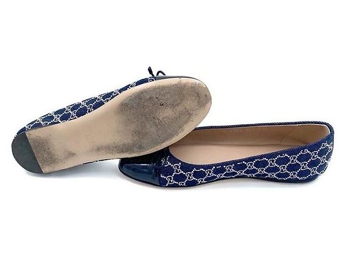 Gucci Scarpe basse con cristalli Blu - vista 4