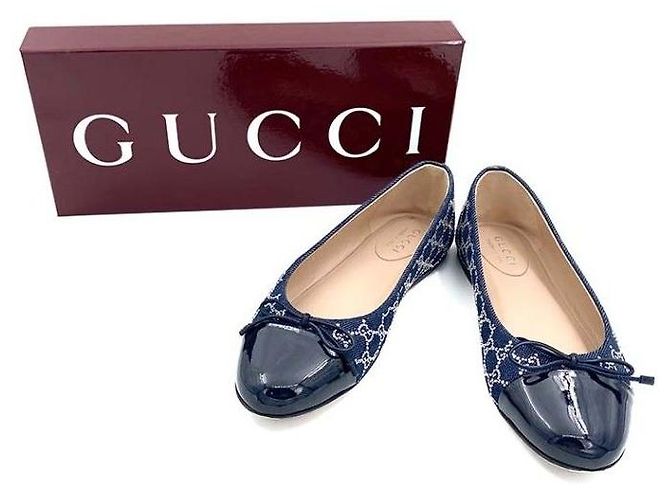 Gucci Scarpe basse con cristalli Blu - vista 5